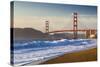 The Golden Gate Bridge from Baker Beach, San Francisco, California-Chuck Haney-Stretched Canvas