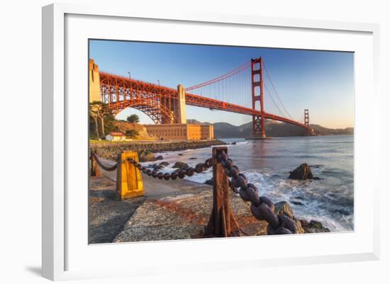 The Golden Gate Bridge from Fort Point, San Francisco, California, USA-Chuck Haney-Framed Photographic Print