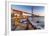 The Golden Gate Bridge from Fort Point, San Francisco, California, USA-Chuck Haney-Framed Photographic Print