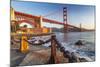 The Golden Gate Bridge from Fort Point, San Francisco, California, USA-Chuck Haney-Mounted Photographic Print