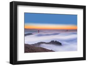 The Golden Gate Bridge in the Fog-Jenny Qiu-Framed Photographic Print