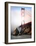 The Golden Gate Bridge Shrouded in Mist at Sunrise-Jody Miller-Framed Photographic Print