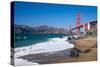 The Golden Gate Bridge W the Waves-kropic-Stretched Canvas