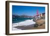 The Golden Gate Bridge W the Waves-kropic-Framed Photographic Print