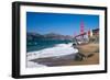 The Golden Gate Bridge W the Waves-kropic-Framed Photographic Print