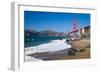 The Golden Gate Bridge W the Waves-kropic-Framed Photographic Print