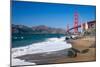 The Golden Gate Bridge W the Waves-kropic-Mounted Photographic Print