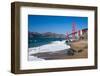 The Golden Gate Bridge W the Waves-kropic-Framed Photographic Print