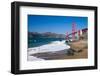 The Golden Gate Bridge W the Waves-kropic-Framed Photographic Print