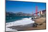 The Golden Gate Bridge W the Waves-kropic-Mounted Photographic Print