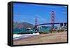 The Golden Gate Bridge-cec72-Framed Stretched Canvas