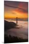 The Golden Gate Rapture, Sky Fire and Cool Fog, San Francisco, California-Vincent James-Mounted Photographic Print