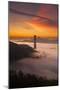 The Golden Gate Rapture, Sky Fire and Cool Fog, San Francisco, California-Vincent James-Mounted Photographic Print