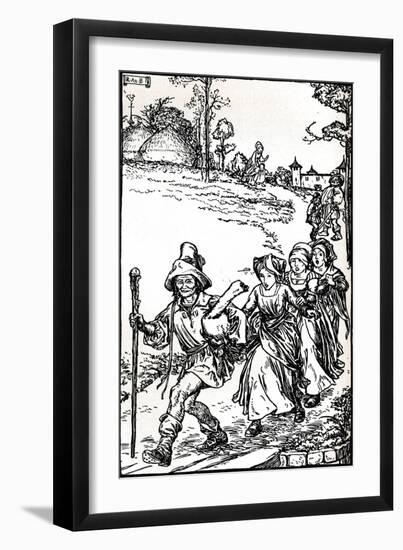 The Golden Goose from Grimms Household Tales, C1900 (1901-1902)-Robert Anning Bell-Framed Giclee Print