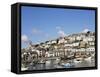 The Golden Hind and Other Boats in the Harbour, Brixham, Devon, England, United Kingdom-Raj Kamal-Framed Stretched Canvas