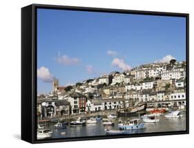 The Golden Hind and Other Boats in the Harbour, Brixham, Devon, England, United Kingdom-Raj Kamal-Framed Stretched Canvas