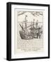 The Golden Hind and the Spanish Ship "Cacafuego" Have an Aggressive Encounter-null-Framed Art Print