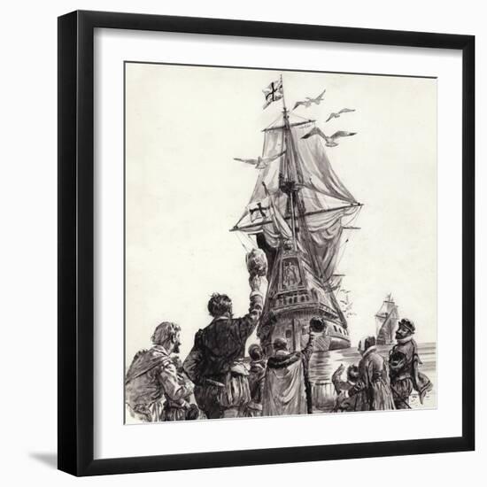 The Golden Hind-C.l. Doughty-Framed Giclee Print