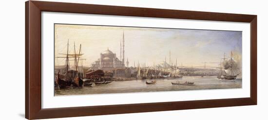 The Golden Horn with The Suleimaniye and The Faith Mosques, Constantinople-Antoine-Leon Morel-Fatio-Framed Premium Giclee Print