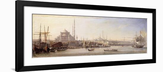 The Golden Horn with The Suleimaniye and The Faith Mosques, Constantinople-Antoine-Leon Morel-Fatio-Framed Giclee Print