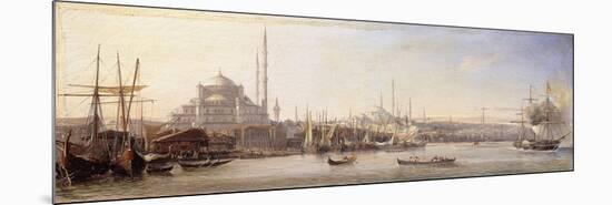 The Golden Horn with The Suleimaniye and The Faith Mosques, Constantinople-Antoine-Leon Morel-Fatio-Mounted Giclee Print