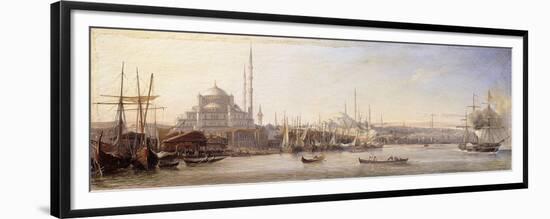 The Golden Horn with The Suleimaniye and The Faith Mosques, Constantinople-Antoine-Leon Morel-Fatio-Framed Premium Giclee Print