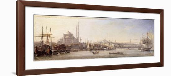 The Golden Horn with the Suleimaniye and the Faith Mosques, Constantinople-Antione Leon Morel-Fatio-Framed Giclee Print