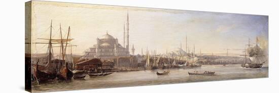 The Golden Horn with the Suleimaniye and the Faith Mosques, Constantinople-Antione Leon Morel-Fatio-Stretched Canvas