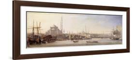 The Golden Horn with the Suleimaniye and the Faith Mosques, Constantinople-Antione Leon Morel-Fatio-Framed Premium Giclee Print