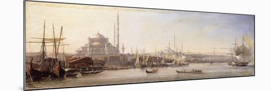 The Golden Horn with the Suleimaniye and the Faith Mosques, Constantinople-Antione Leon Morel-Fatio-Mounted Giclee Print