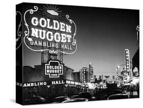 The Golden Nugget Gambling Hall Lighting Up Like a Candle-J. R. Eyerman-Stretched Canvas
