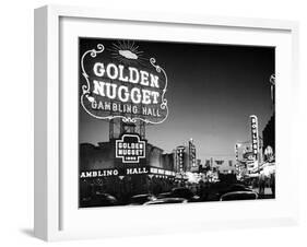 The Golden Nugget Gambling Hall Lighting Up Like a Candle-J. R. Eyerman-Framed Premium Photographic Print