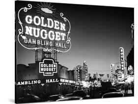 The Golden Nugget Gambling Hall Lighting Up Like a Candle-J. R. Eyerman-Stretched Canvas