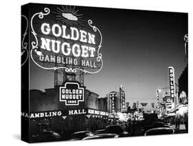 The Golden Nugget Gambling Hall Lighting Up Like a Candle-J. R. Eyerman-Stretched Canvas