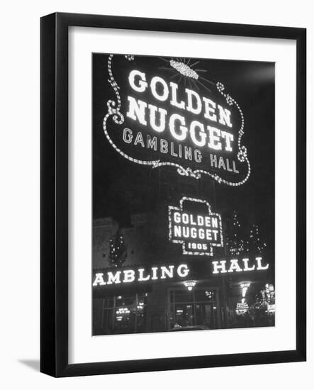 The Golden Nugget in Las Vegas Since 1905-Loomis Dean-Framed Photographic Print