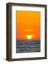 The golden setting sun reflects a gold glow on the beach at Pererenan Beach, Bali, Indonesia-Greg Johnston-Framed Photographic Print