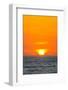 The golden setting sun reflects a gold glow on the beach at Pererenan Beach, Bali, Indonesia-Greg Johnston-Framed Photographic Print