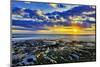 The golden setting sun reflects a gold glow on the beach at Pererenan Beach, Bali, Indonesia-Greg Johnston-Mounted Photographic Print