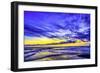 The golden setting sun reflects a gold glow on the beach at Pererenan Beach, Bali, Indonesia-Greg Johnston-Framed Photographic Print