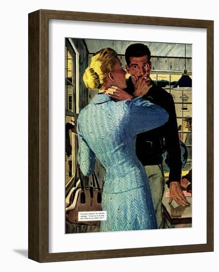 The Golden Shadow - Saturday Evening Post "Men at the Top", March 2, 1957 pg.20-Mac Conner-Framed Giclee Print