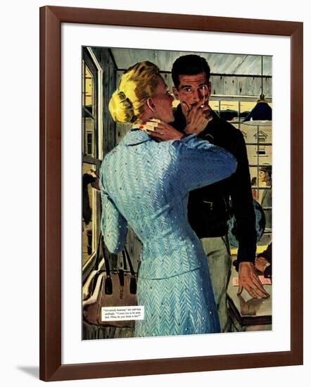 The Golden Shadow - Saturday Evening Post "Men at the Top", March 2, 1957 pg.20-Mac Conner-Framed Giclee Print