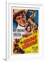 The Golden Stallion, from Top: Roy Rogers, Dale Evans, Trigger (Far Right), 1949-null-Framed Art Print