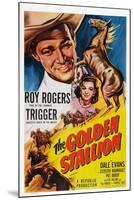 The Golden Stallion, from Top: Roy Rogers, Dale Evans, Trigger (Far Right), 1949-null-Mounted Art Print