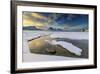 The Golden Sunrise Reflected in a Pool of the Clear Sea Where the Snow Has Melted-Roberto Moiola-Framed Photographic Print
