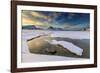 The Golden Sunrise Reflected in a Pool of the Clear Sea Where the Snow Has Melted-Roberto Moiola-Framed Photographic Print