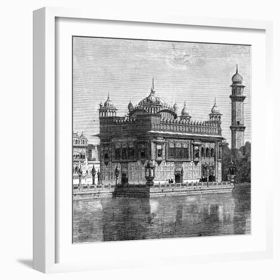 The Golden Temple and the Lake of Immortality at Amritsar, India, 1895-null-Framed Giclee Print