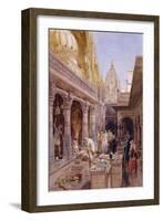 The Golden Temple, Benares, 1862 (Pencil and W/C, with Touches of White and Gum Arabic)-William 'Crimea' Simpson-Framed Giclee Print