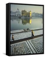 The Golden Temple, Holiest Shrine in the Sikh Religion, Amritsar, Punjab, India-John Henry Claude Wilson-Framed Stretched Canvas