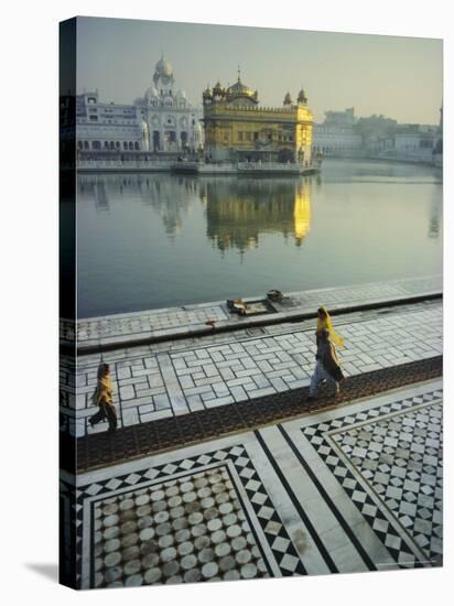 The Golden Temple, Holiest Shrine in the Sikh Religion, Amritsar, Punjab, India-John Henry Claude Wilson-Stretched Canvas