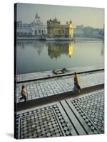 The Golden Temple, Holiest Shrine in the Sikh Religion, Amritsar, Punjab, India-John Henry Claude Wilson-Stretched Canvas